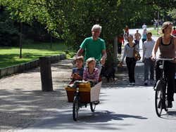 Bicicletta con bambini a Vondelpark